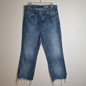 AG Adriano Goldschmied Kinsley High-Rise  Pop Crop Jeans Sz 31